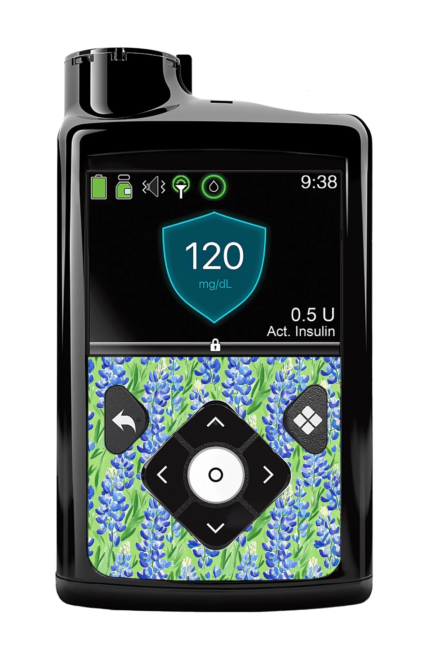 Blue Blooms for Medtronic MiniMed 770G & 780G