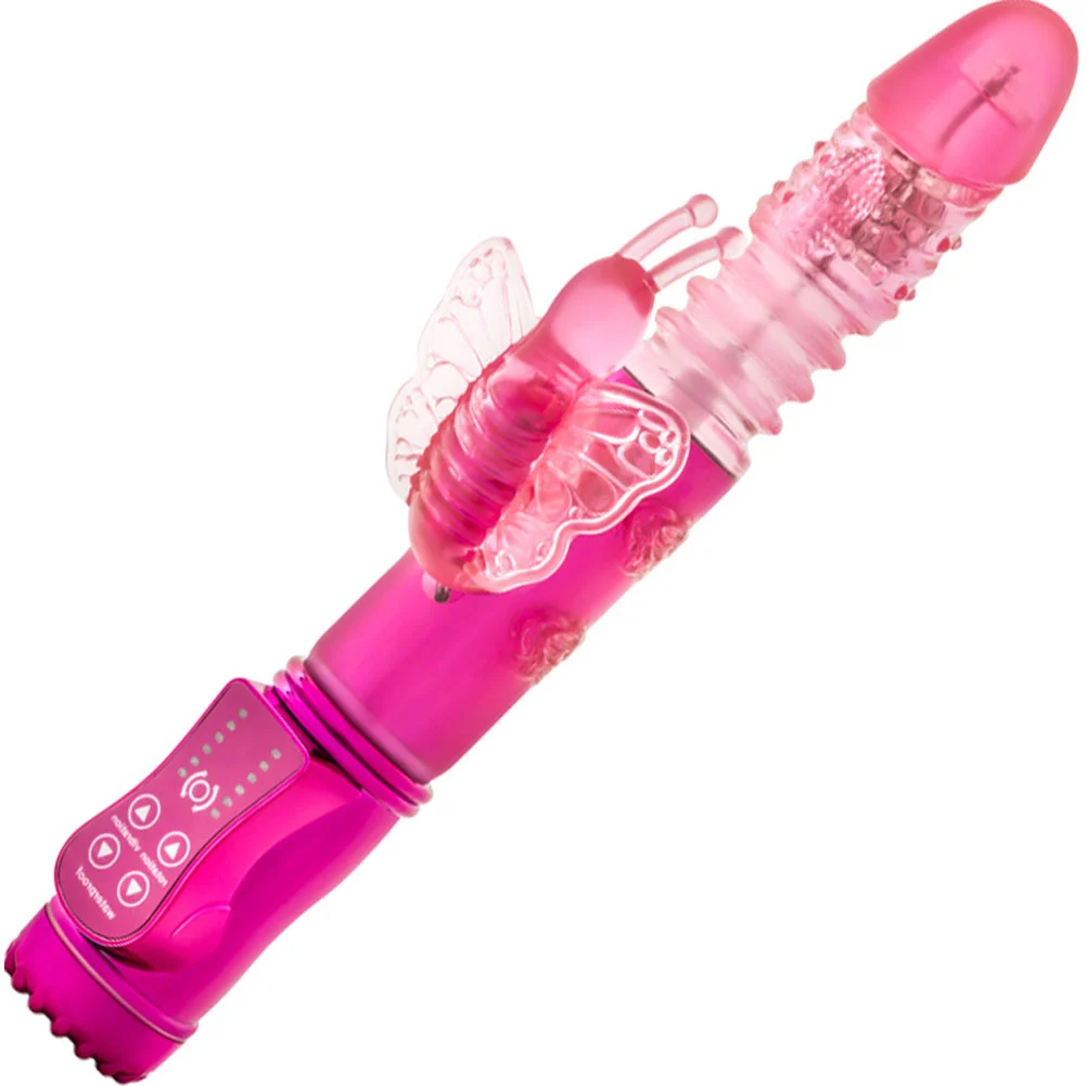 Blush Sexy Things Butterfly Thruster Vibrator, 9.75", Pink