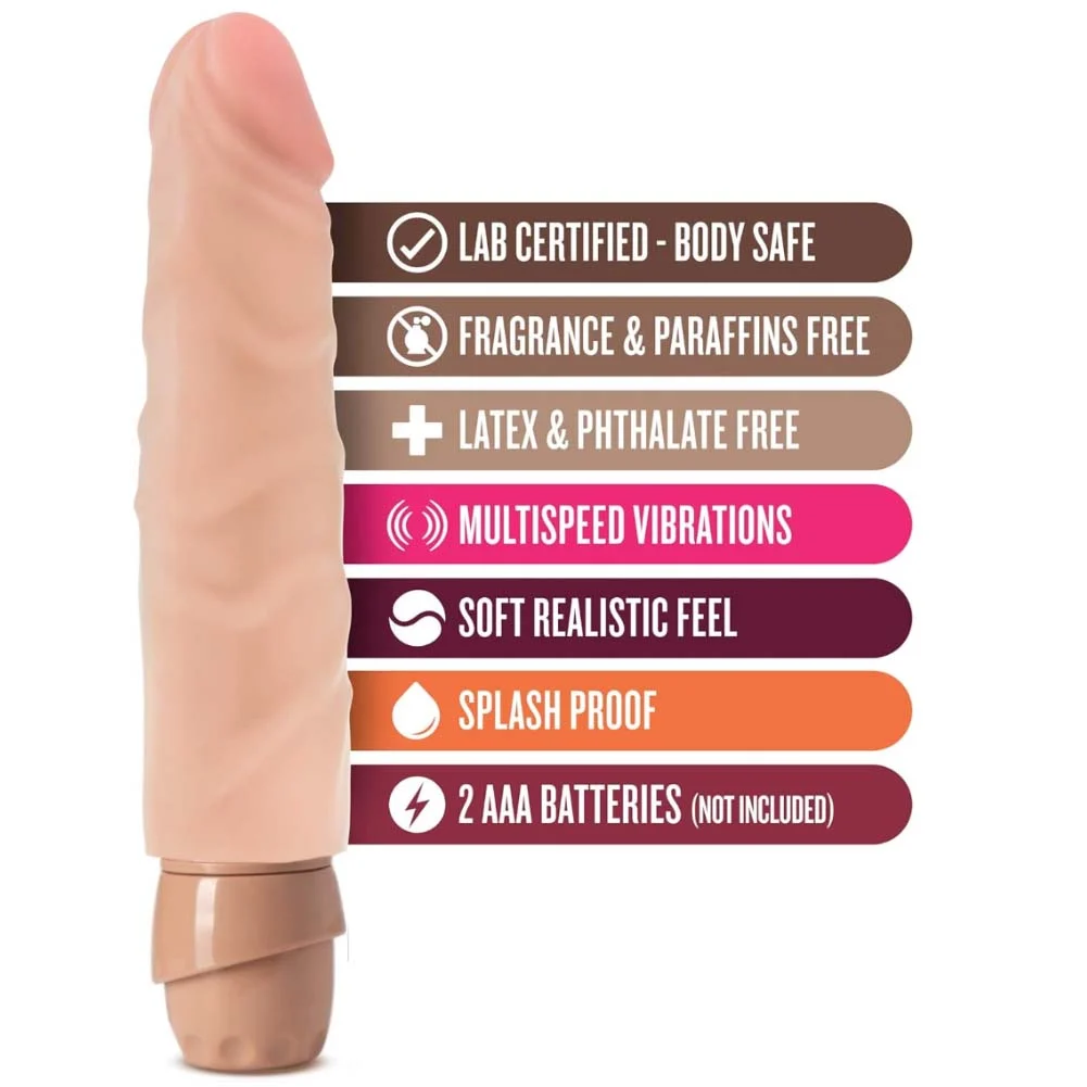 Blush X5 Plus The Little One Realistic Vibrator, 6.75", Vanilla