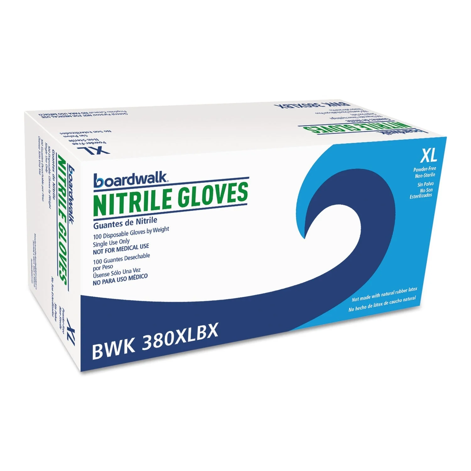 Boardwalk Disposable General-Purpose Nitrile Gloves, X-Large, Blue, 4 mil, 1000/Carton