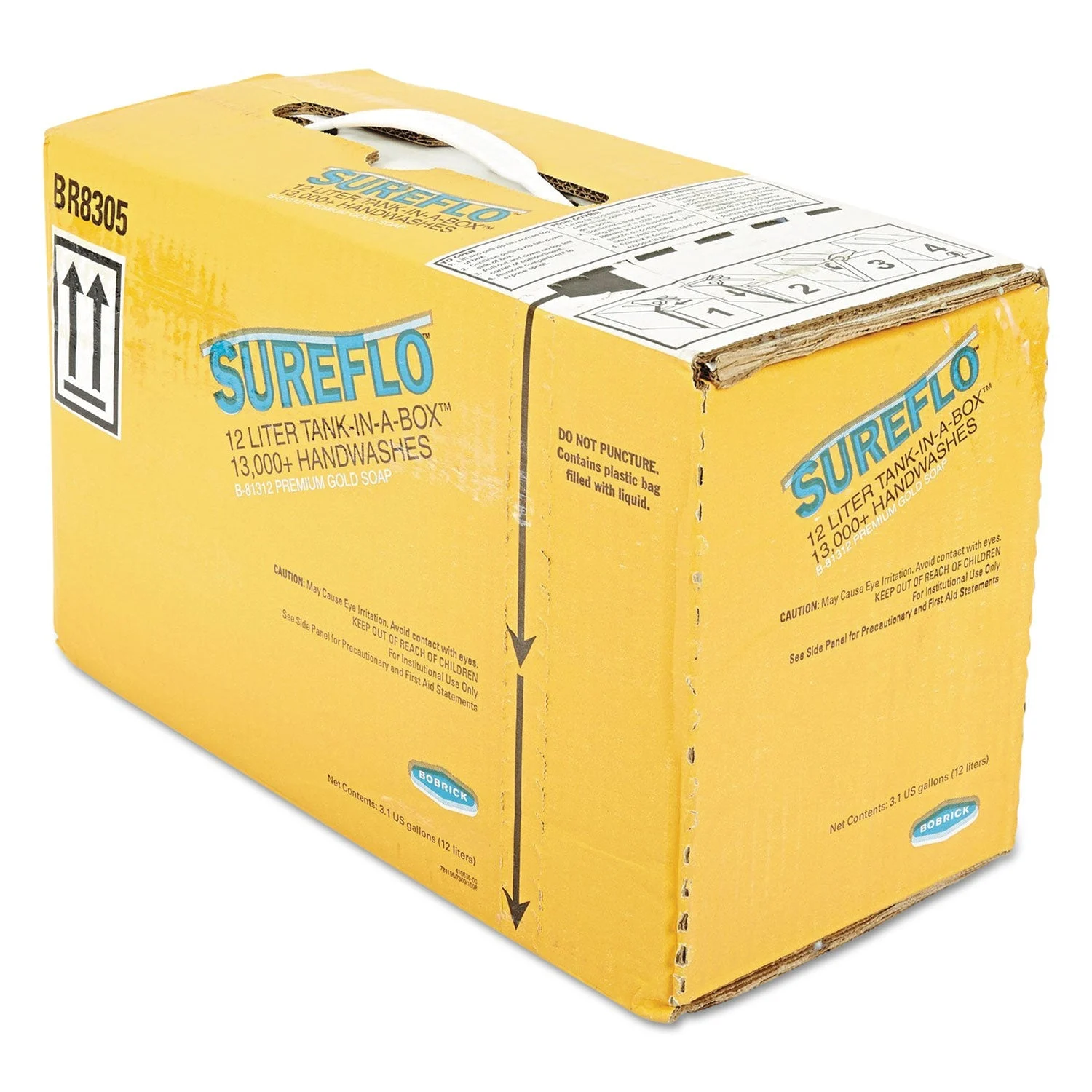 Bobrick SureFlo Premium Gold Soap-Tank Cartridge, Neutral Scent, 3.17 gal