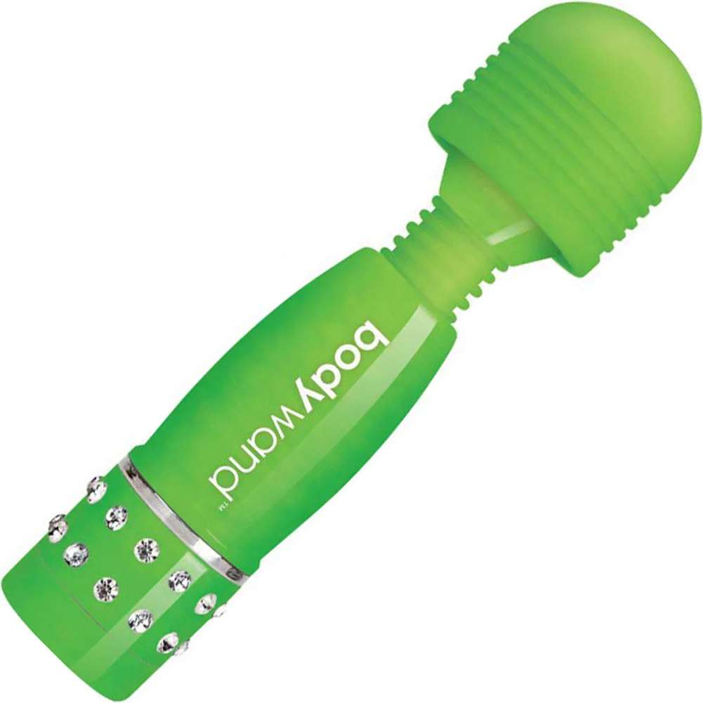 Body Wand Mini Personal Massager, 4", Glow-in-the-Dark Green