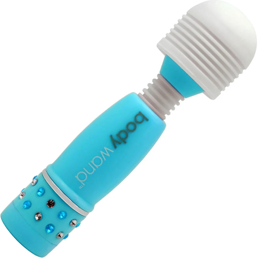 BodyWand Waterproof Vibrating Mini Massager, 4", Aqua