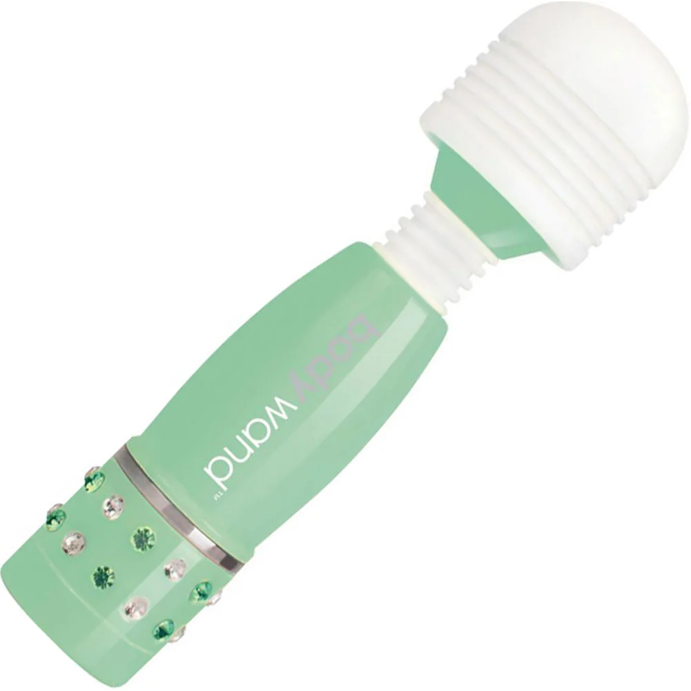 BodyWand Waterproof Vibrating Mini Massager, 4", Mint Green