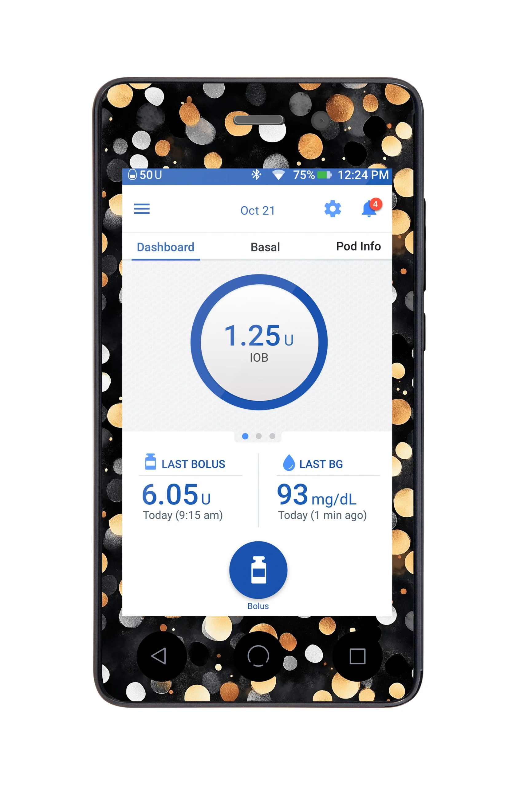 Bokeh Glow Sticker for Omnipod DASH PDM – Pump Peelz