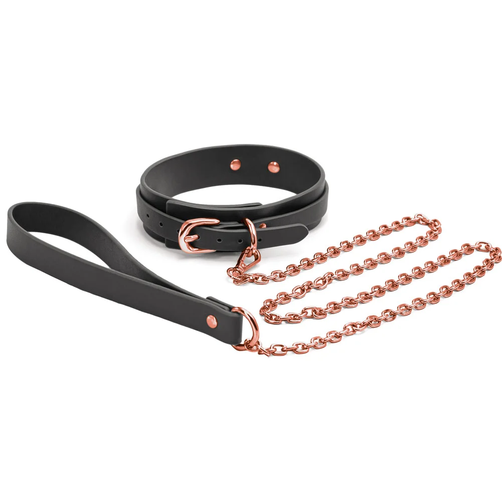 Bondage Couture Collar and Leash, Black