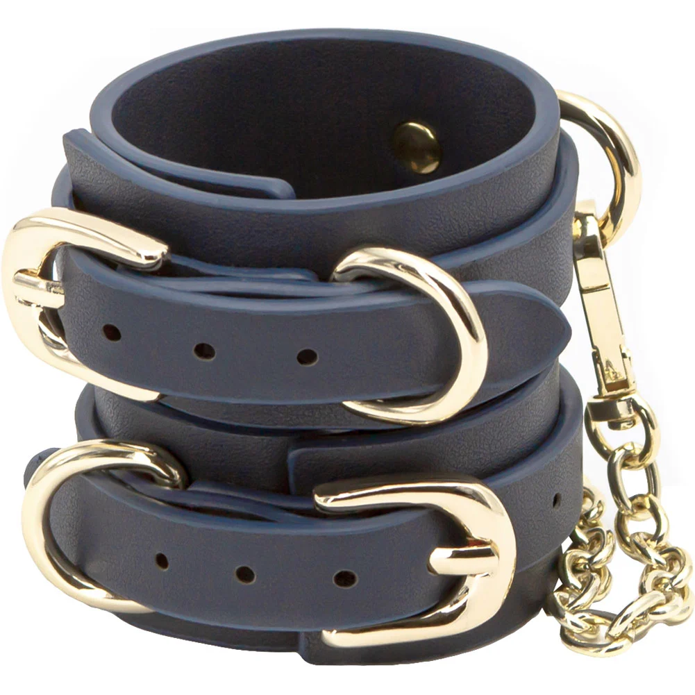 Bondage Couture Wrist Cuff, Blue