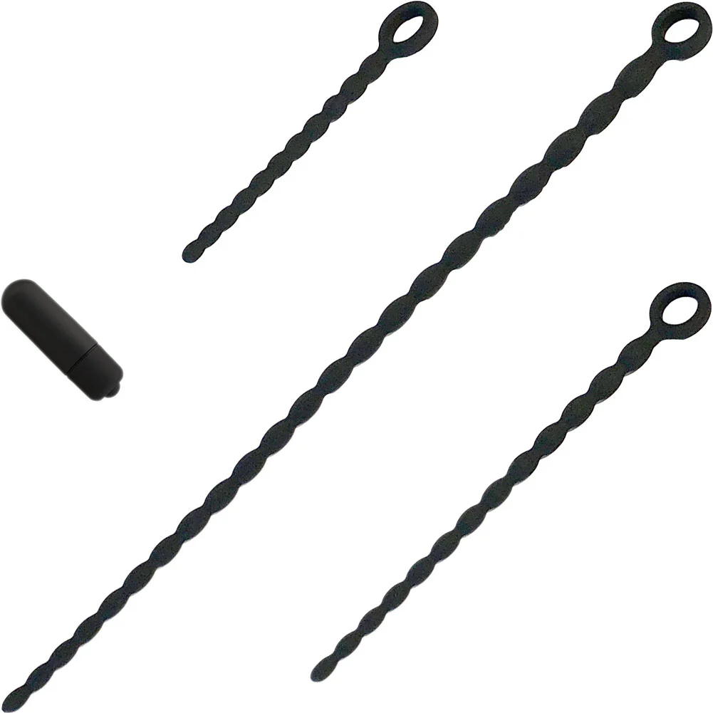 Boneyard Piss Holer Vibrating Silicone Urethral Trainer Kit, Black