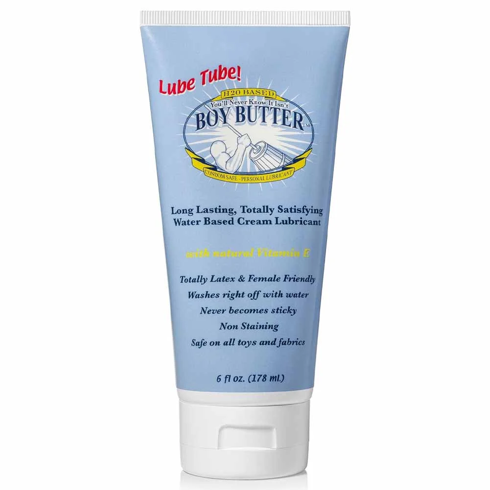 Boy Butter H2O Water Based Personal Lubricant, 6 fl.oz (178 mL), Lube Tube