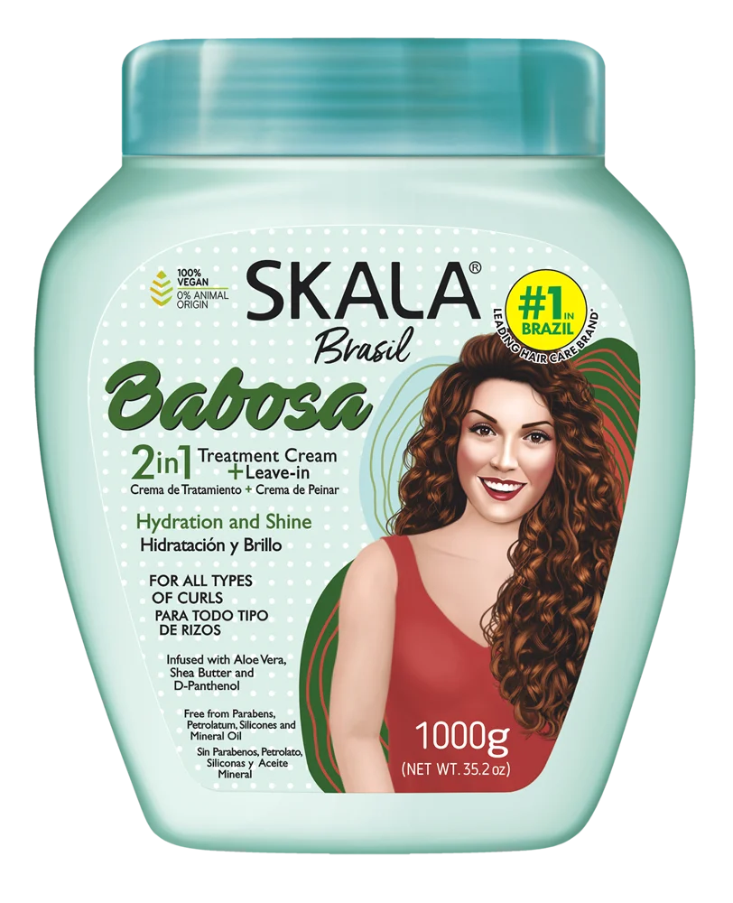 Brasil Babosa 2 In 1 Treatment Cream and Leave In 1000 G