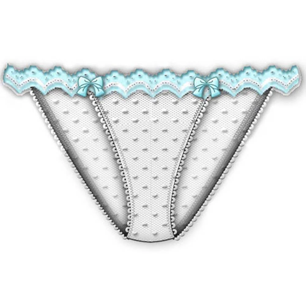 Bright Idea Scallop Edge Bikini, Large, White