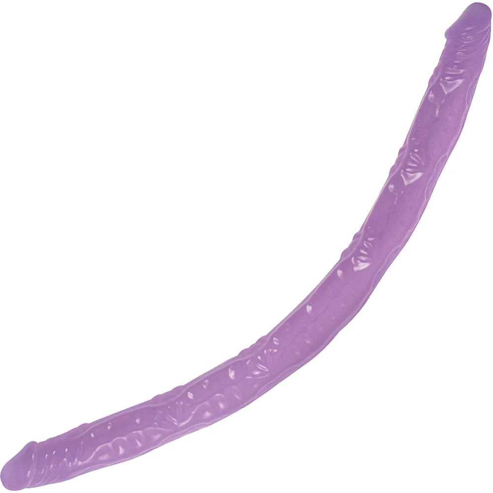 Butt to Butt Double Play Dual Ended Dildo, 18", Grape