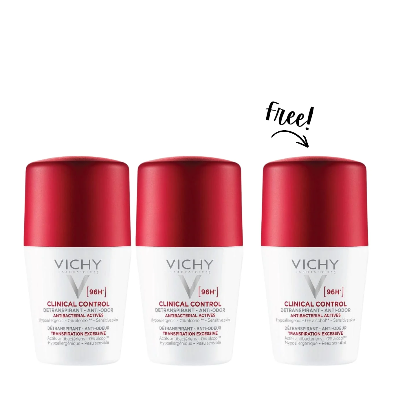 Buy 2 Get 1 - 96 Hour Clinical Control Deodorant for Women