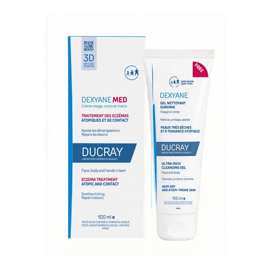 Buy Ducray Dexyane Med Soothing Repair Cream & get a FREE 100ml Ultra-Rich Cleansing Gel