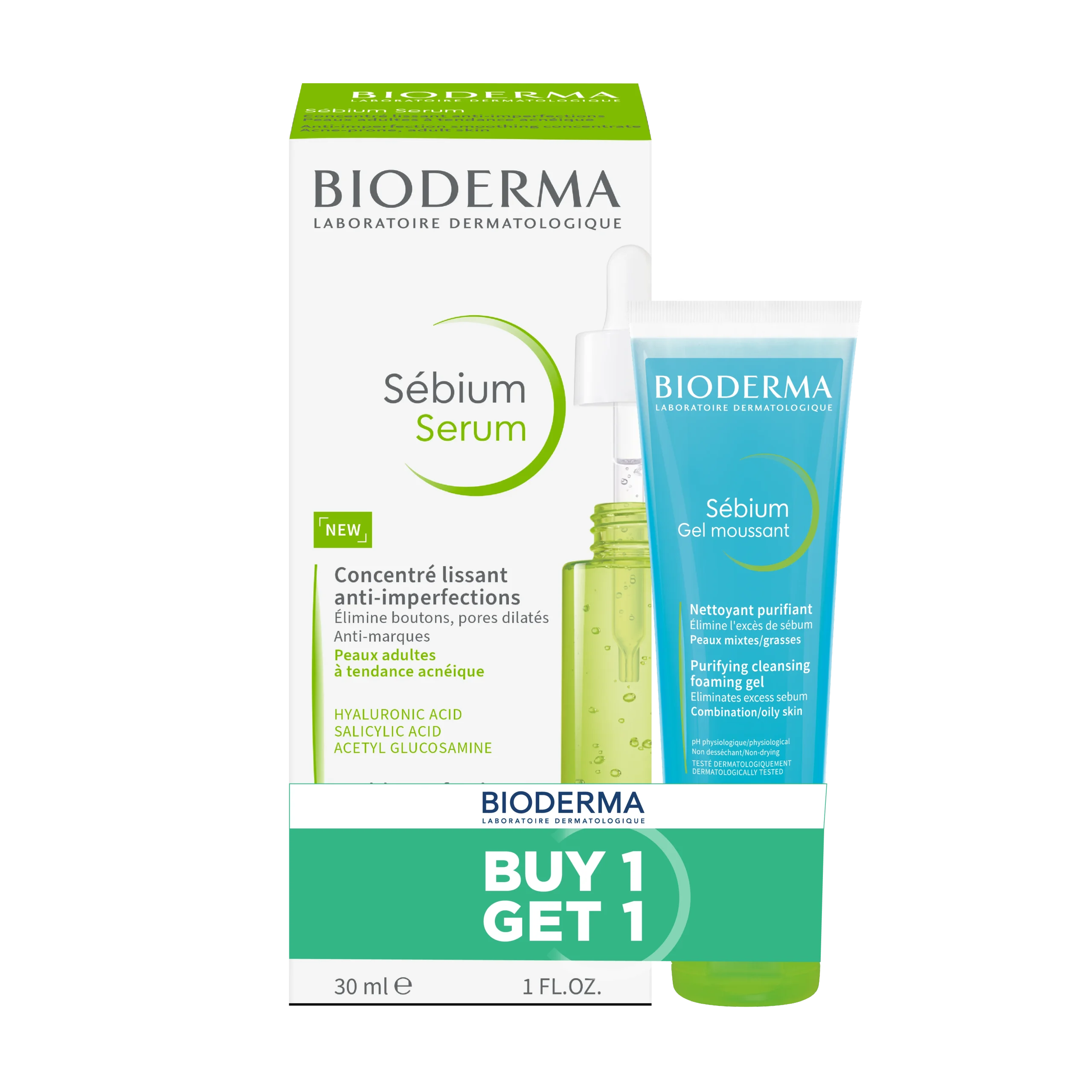 Buy One Sebium Serum Anti Imperfection 30 Ml Get One Sebium Purifying Cleansing Gel 45 ML