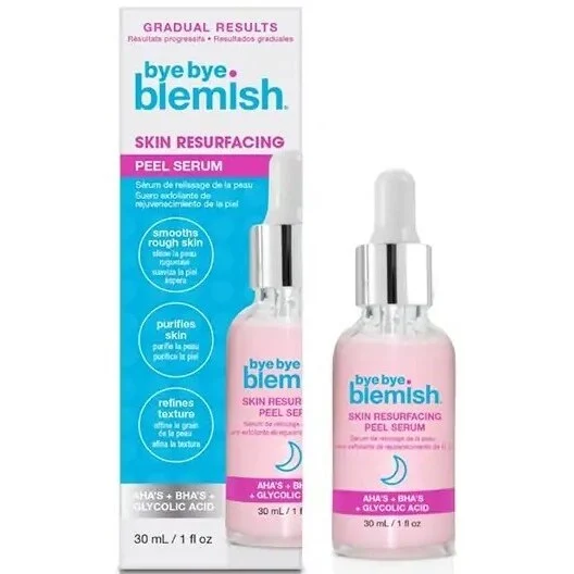 Bye Bye Blemish Skin Resurfacing Peel Serum Aha + Bha + Glycolic Acid