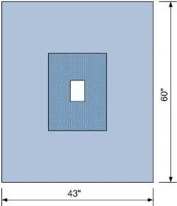 C Core Drape Sheet With Fenestration Surgical Drape