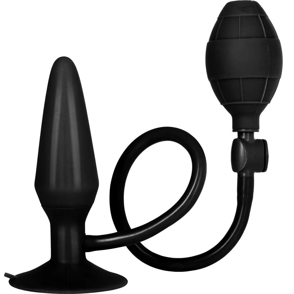 CalExotics Booty Call Inflatable Booty Pumper Anal Plug, 4.5", Black