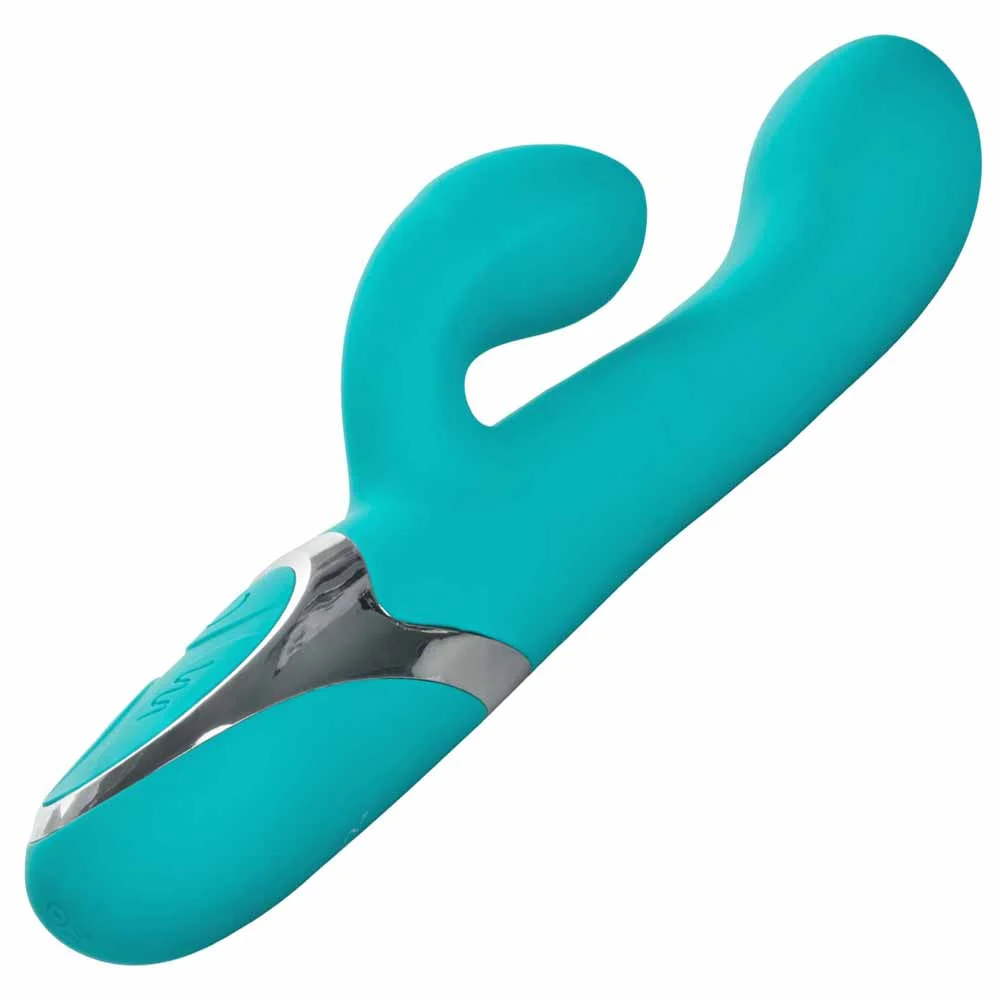 CalExotics Enchanted Lover Dual Action Vibrator, 9", Turquoise