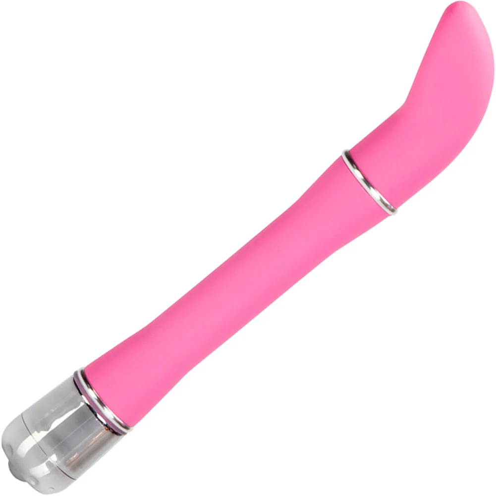 CalExotics Lulu Satin Scoop Waterproof G-Spot Vibrator, 6", Pink