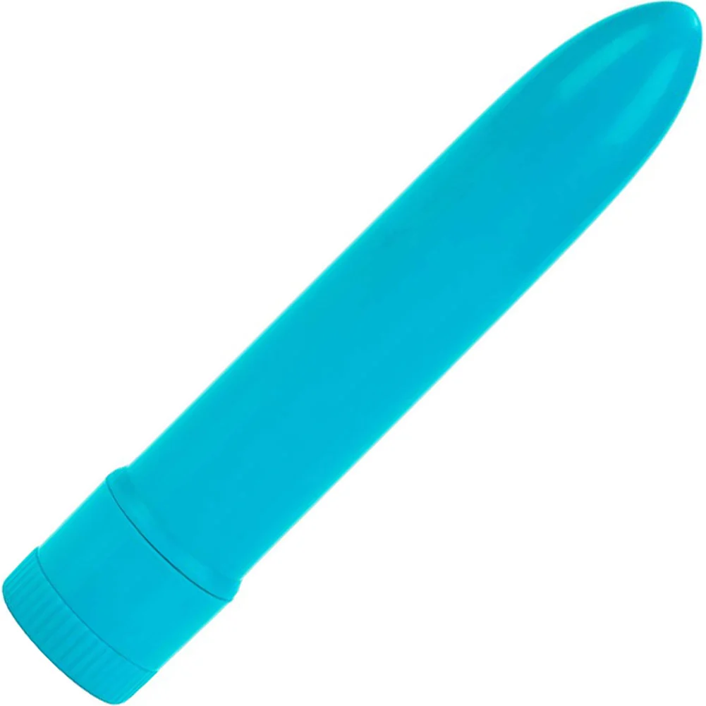 CalExotics Mini Neon Multi Speed Vibrator, 4.5", Blue