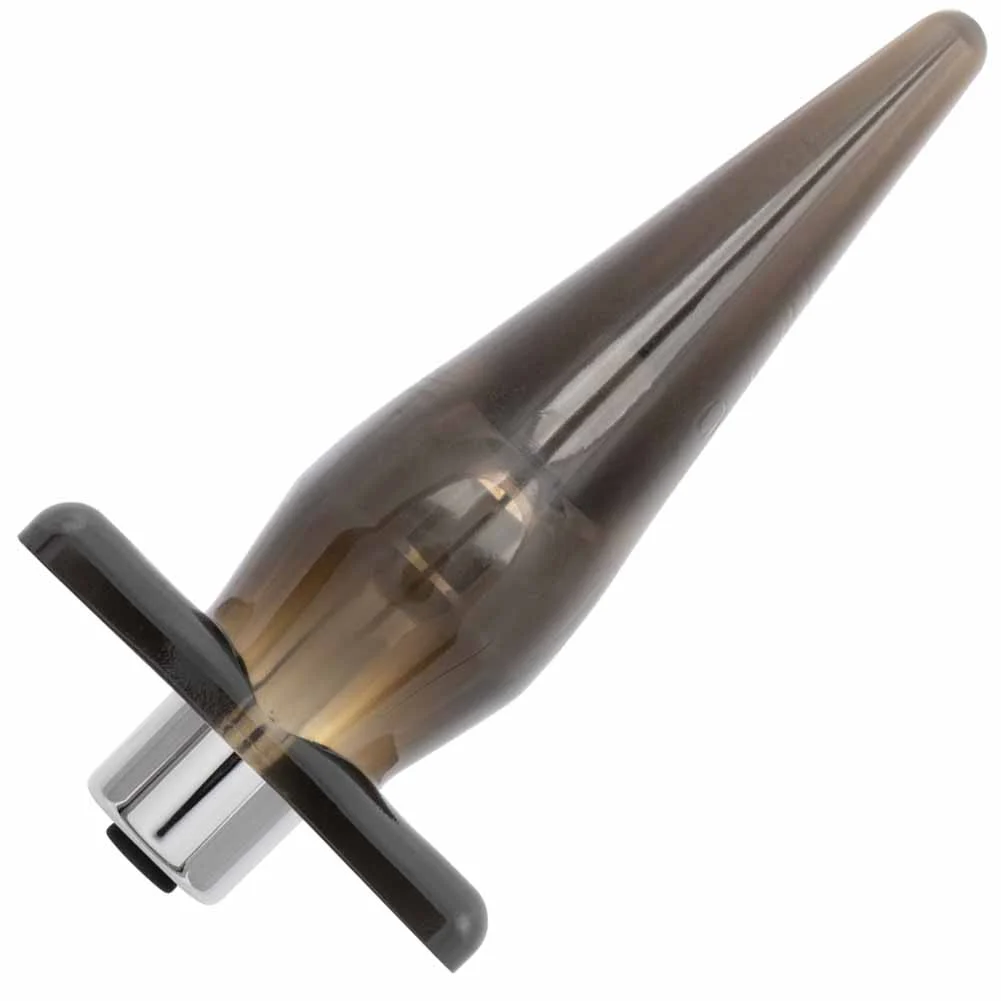 CalExotics Mini Vibro Tease Waterproof Butt Plug, 4", Smoke