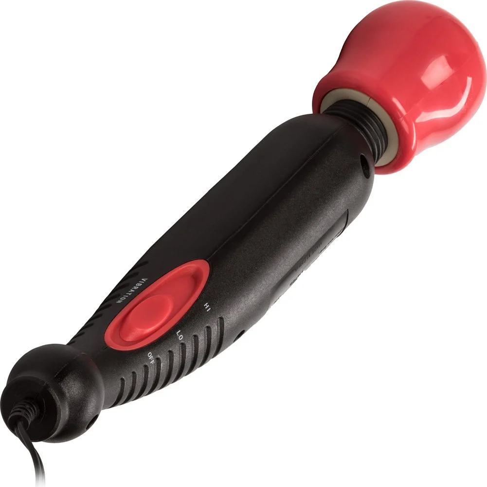 CalExotics Miracle Massager Vibrating Wand with Smooth Red Head, 10.5"