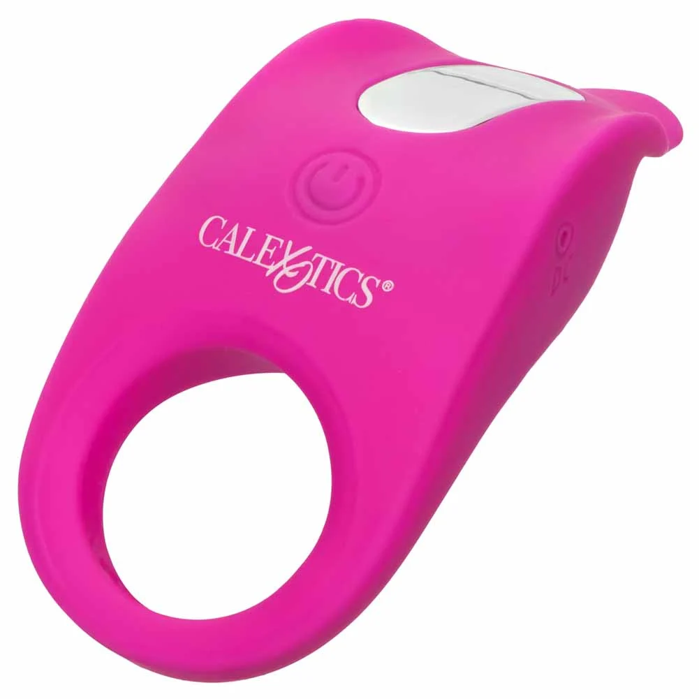 CalExotics Nubby Rechargeable Teasing Enhancer Penis Ring, Fuchsia Pink