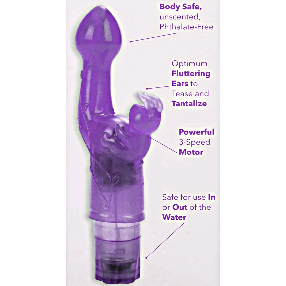 CalExotics Original Bunny Kiss Female G-Spot Vibrator, 7", Purple