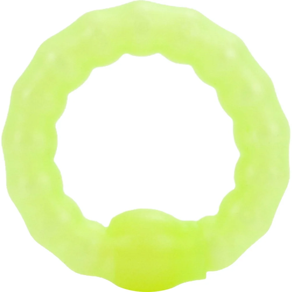 CalExotics Pearl Beaded Prolong Ring, 1.5", Glow-in-the-Dark