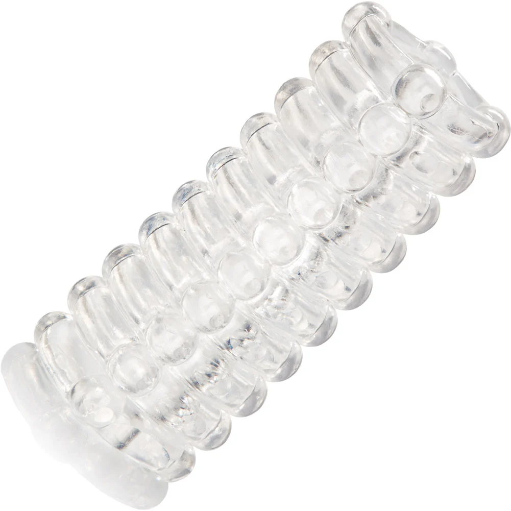 CalExotics Ribbed Stroker Reversible Masturbator, Clear