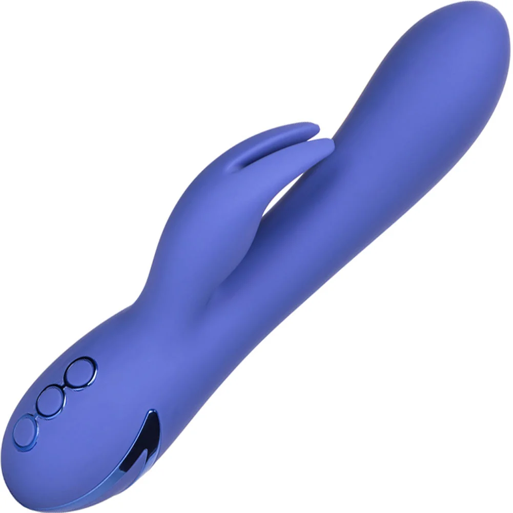 California Dreaming Beverly Hills Bunny Rechargeable Rabbit Vibrator, 9", Blue