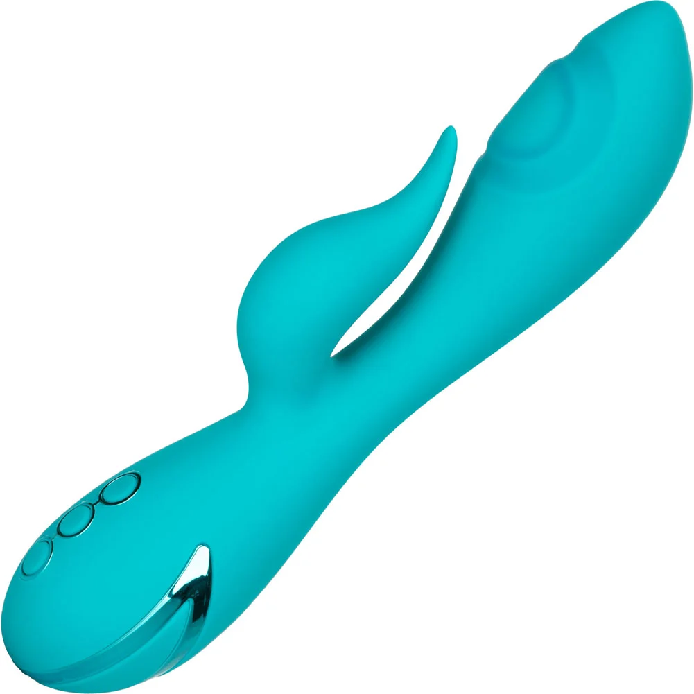 California Dreaming Santa Monica Starlet Rabbit Vibrator, 9", Blue Bliss