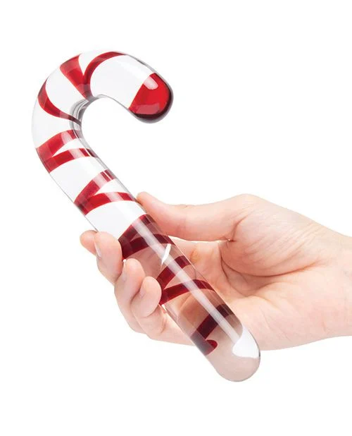 Candy Cane Dream 7.5 Inch Glass Dildo