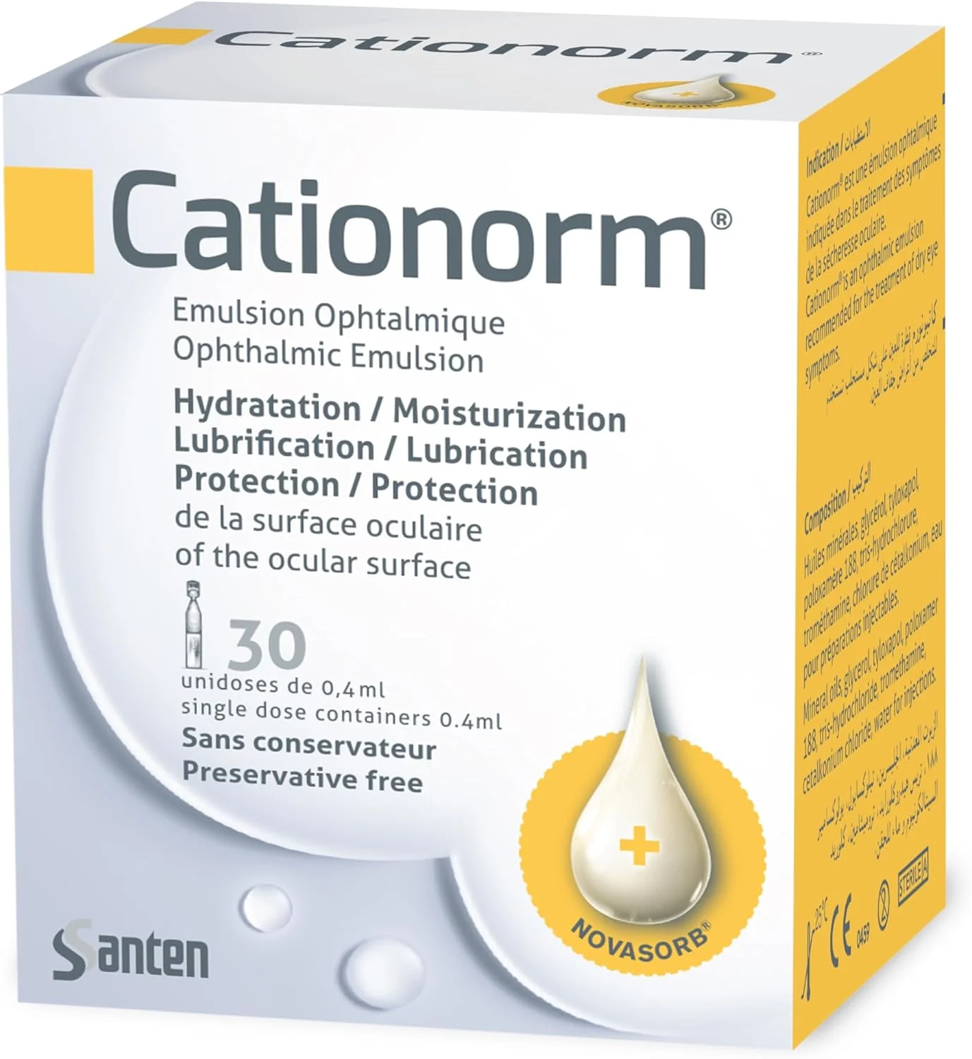 Cationorm Ophthalmic Emulsion Single Dose Containers 0.4 ML X 30