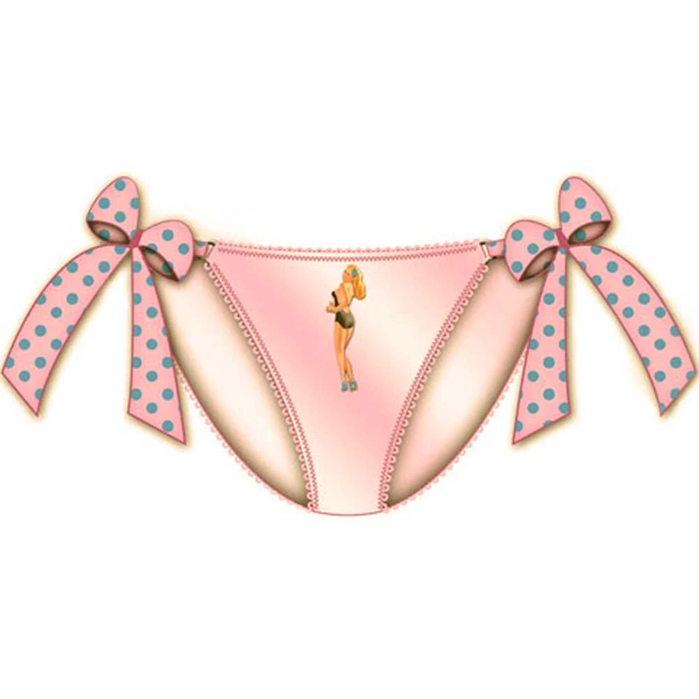 Centerfold Tied Bows Bikini, Medium, Pink