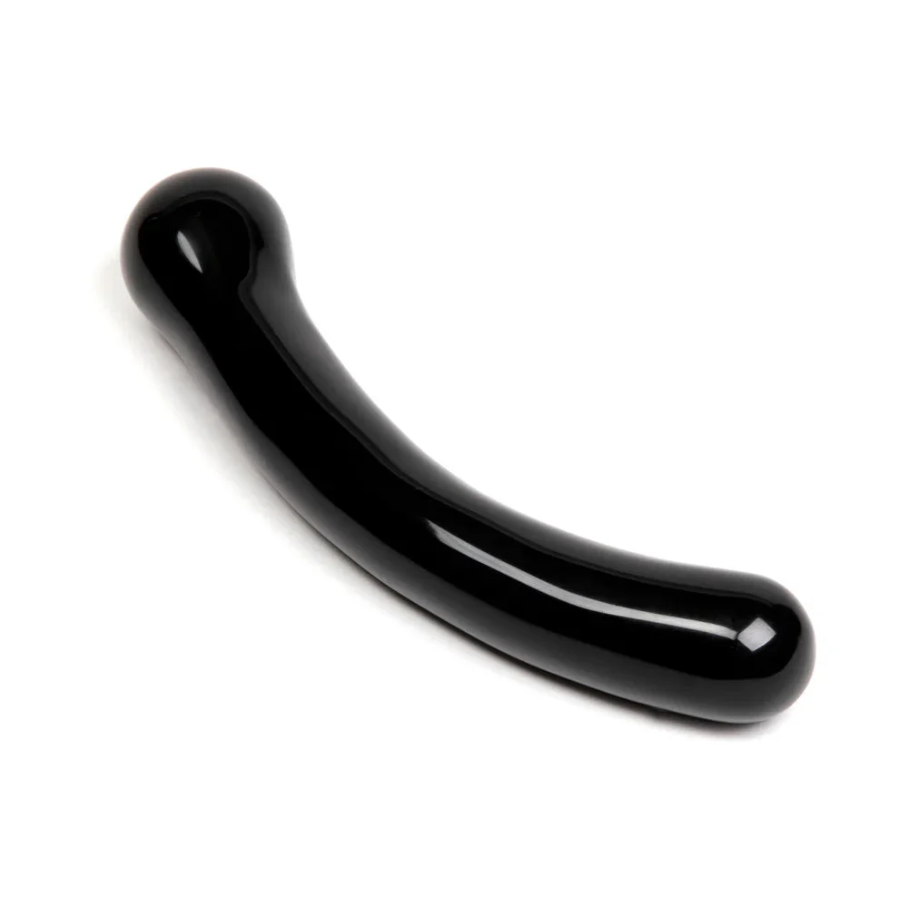 Chakrubs Xaga Curve Obsidian Wand with Bulbous End