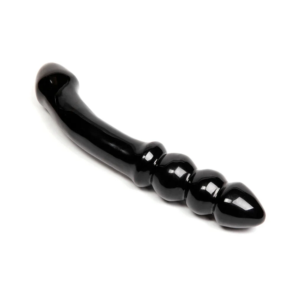 Chakrubs Xaga Viper Curve Obsidian Wand with Beaded End
