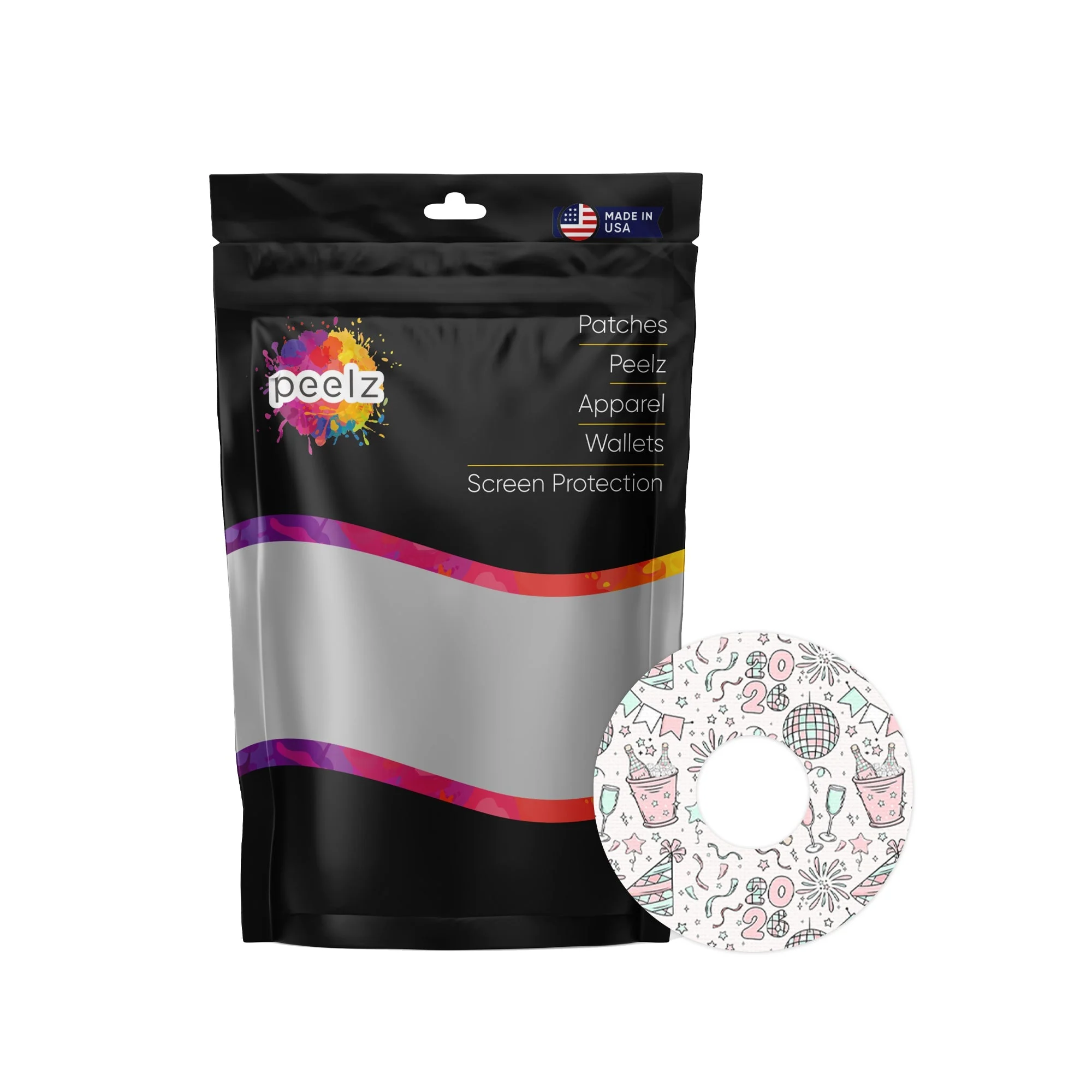Cheers to '26 FreeStyle Libre 3 Plus & LingoPatch Tape - Pump Peelz