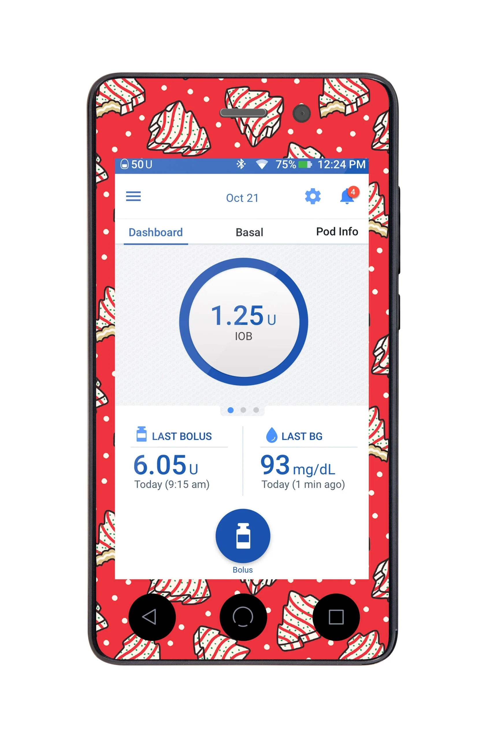 Christmas Cakes Sticker for Omnipod DASH PDM – Pump Peelz