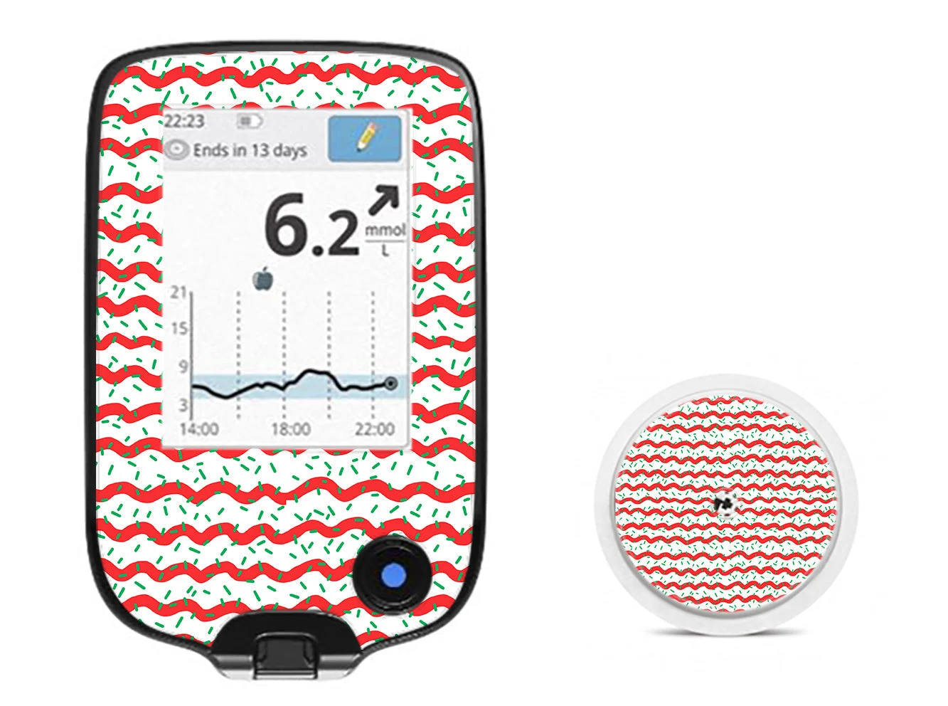 Christmas Icing Freestyle Libre 2 Sticker - Pump Peelz