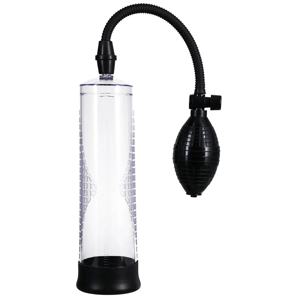 Classic Penis Pump, Clear Black Cylinder