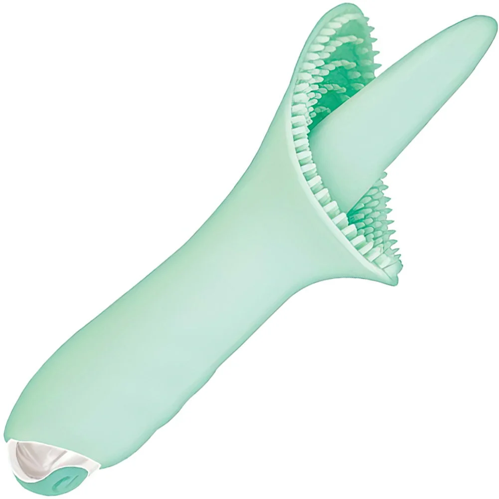 Clit-Tastic Luscious Clit Licker Vibrating Tongue, 5.5", Aqua