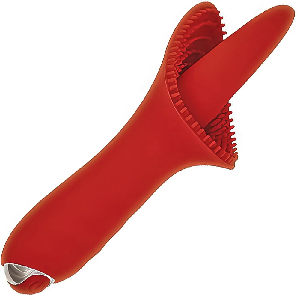 Clit-Tastic Luscious Clit Licker Vibrating Tongue, 5.5", Red