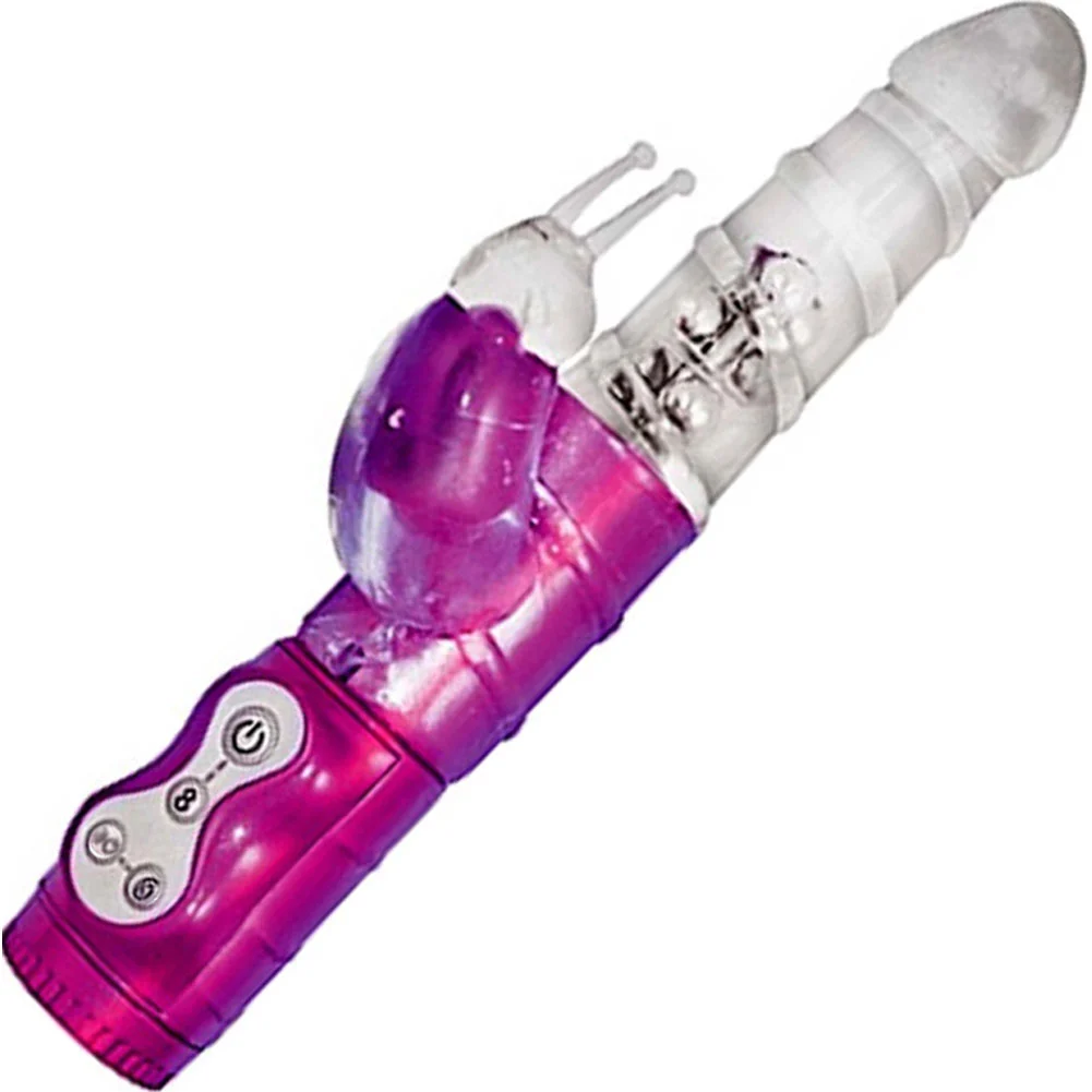 Clit Tingler Climax Lover Rabbit Female Vibrator, 8.75", Pink
