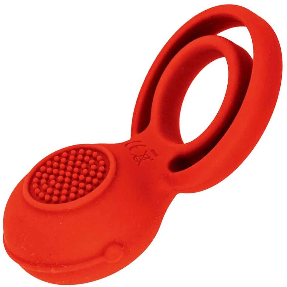 CockPower Ultimate Vibrating Soft Silicone Penis Ring, Red