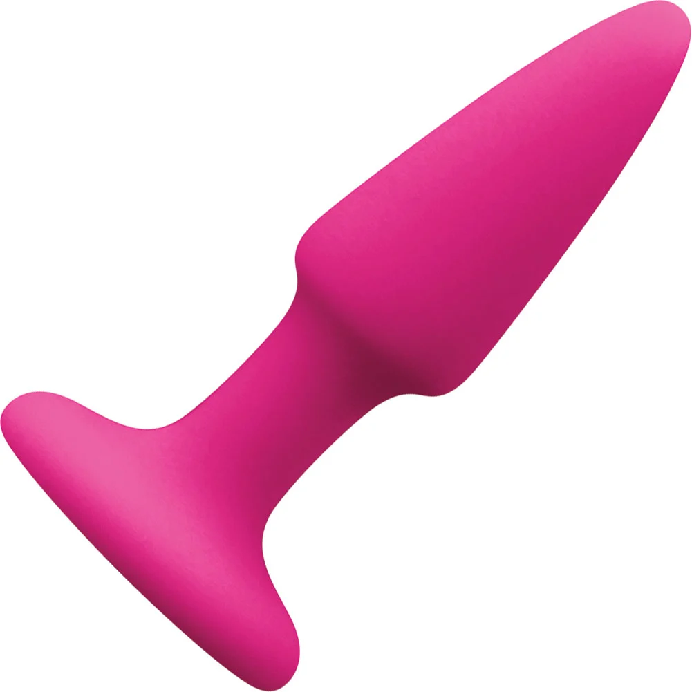 Colors Pleasures Butt Plug with Suction Cup Base, 3.5", Pink