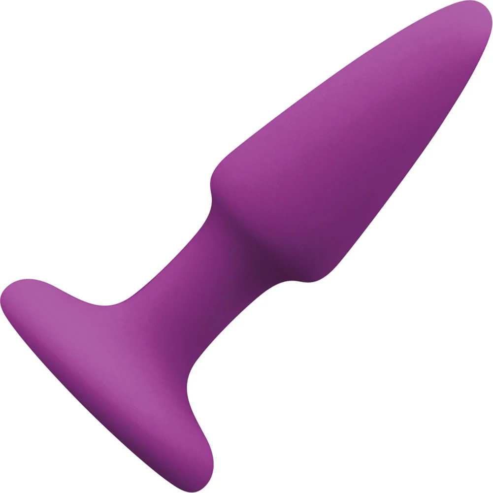 Colors Pleasures Butt Plug with Suction Cup Base, 3.5", Purple
