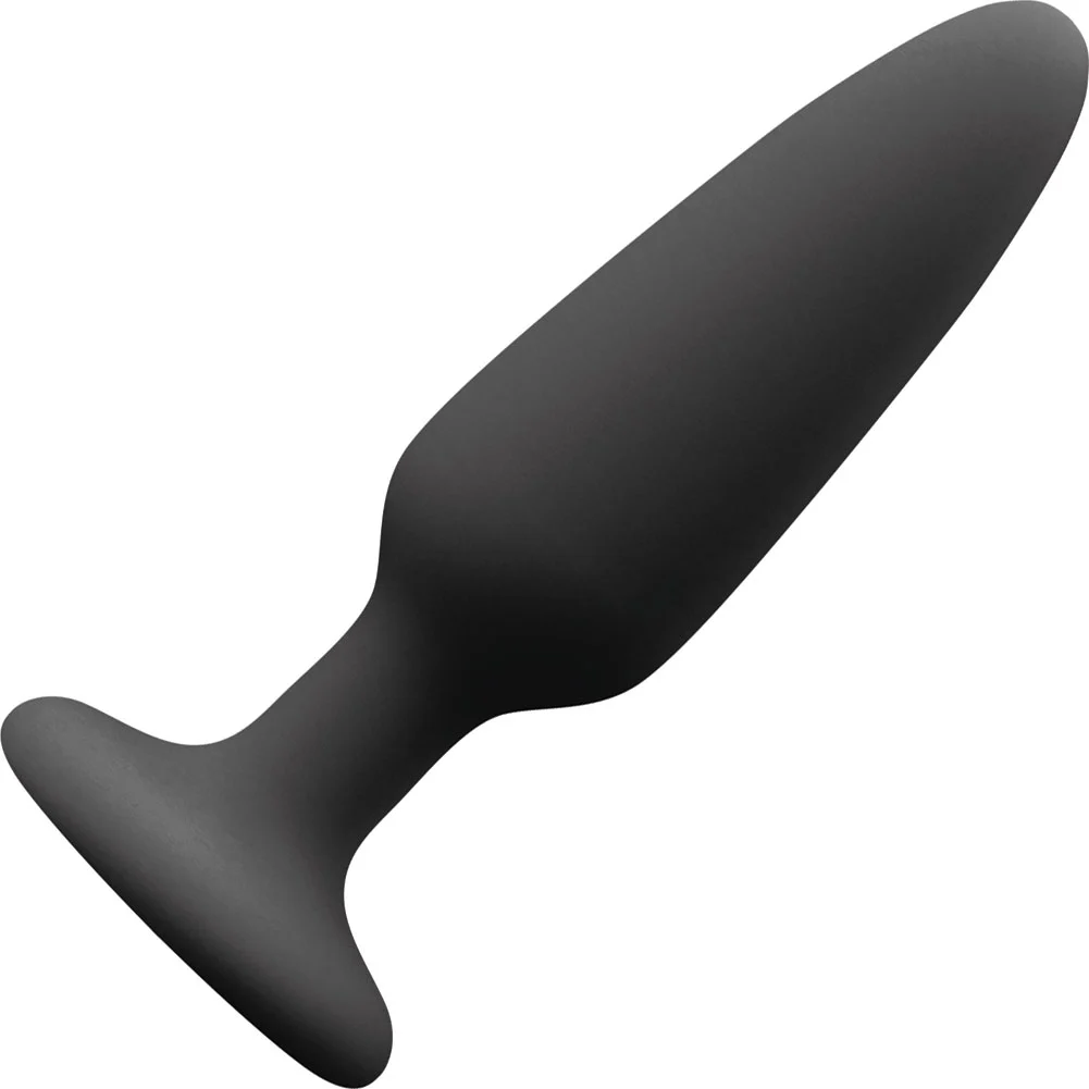 Colors Pleasures Butt Plug with Suction Cup Base, 4.5", Black