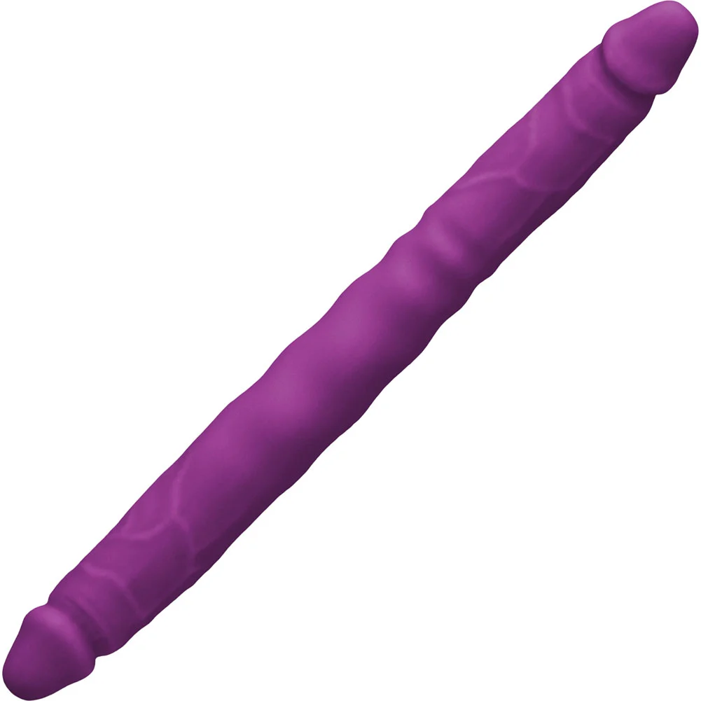 Colours Double Pleasures Silicone Dildo, 12", Purple